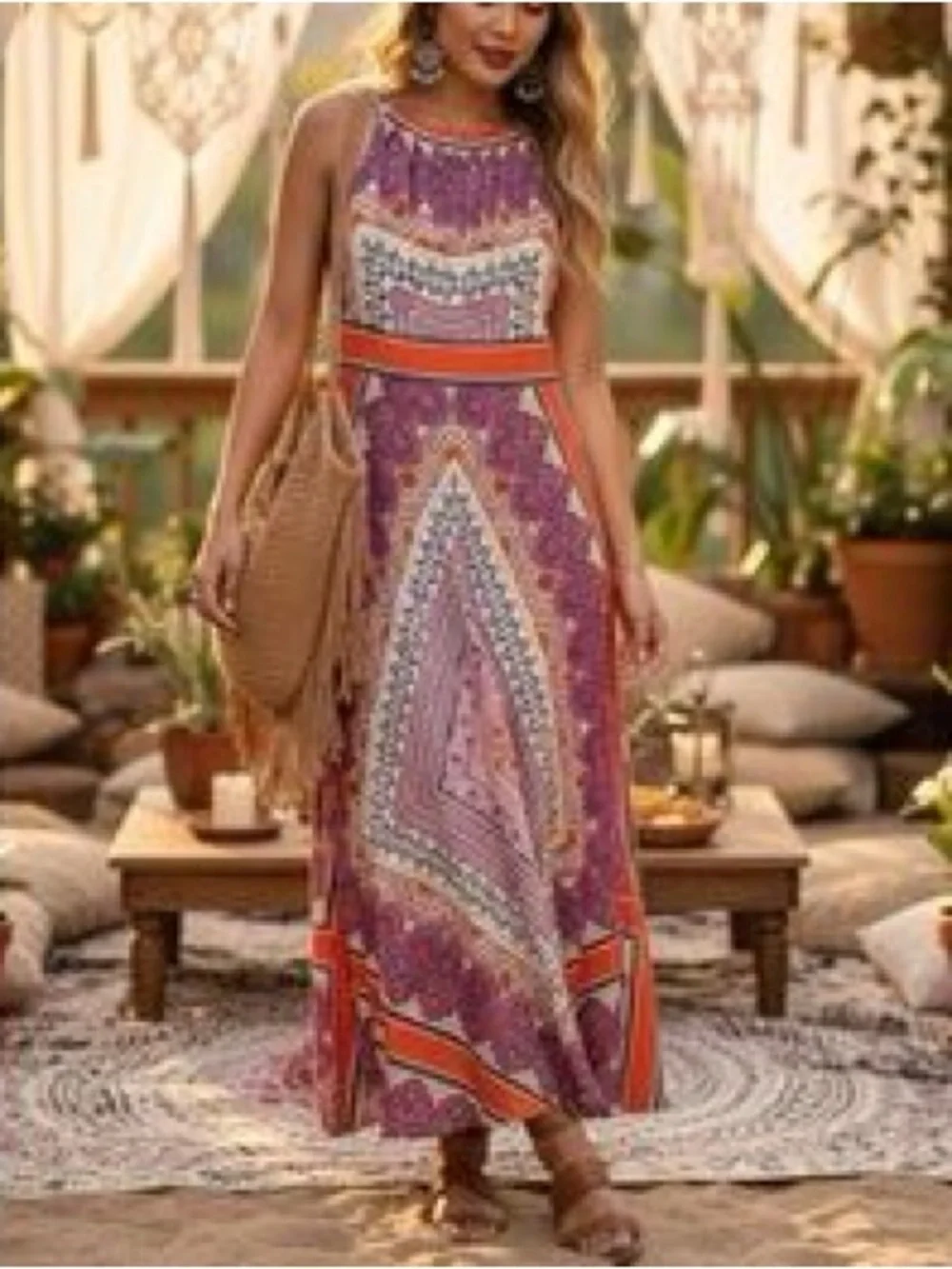 NWT Eliza J Bohemian Maxi Dress - Picture 3 of 3